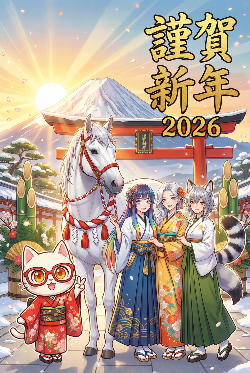 AI Prompt for Customizable New Year's Card with Zodiac Character