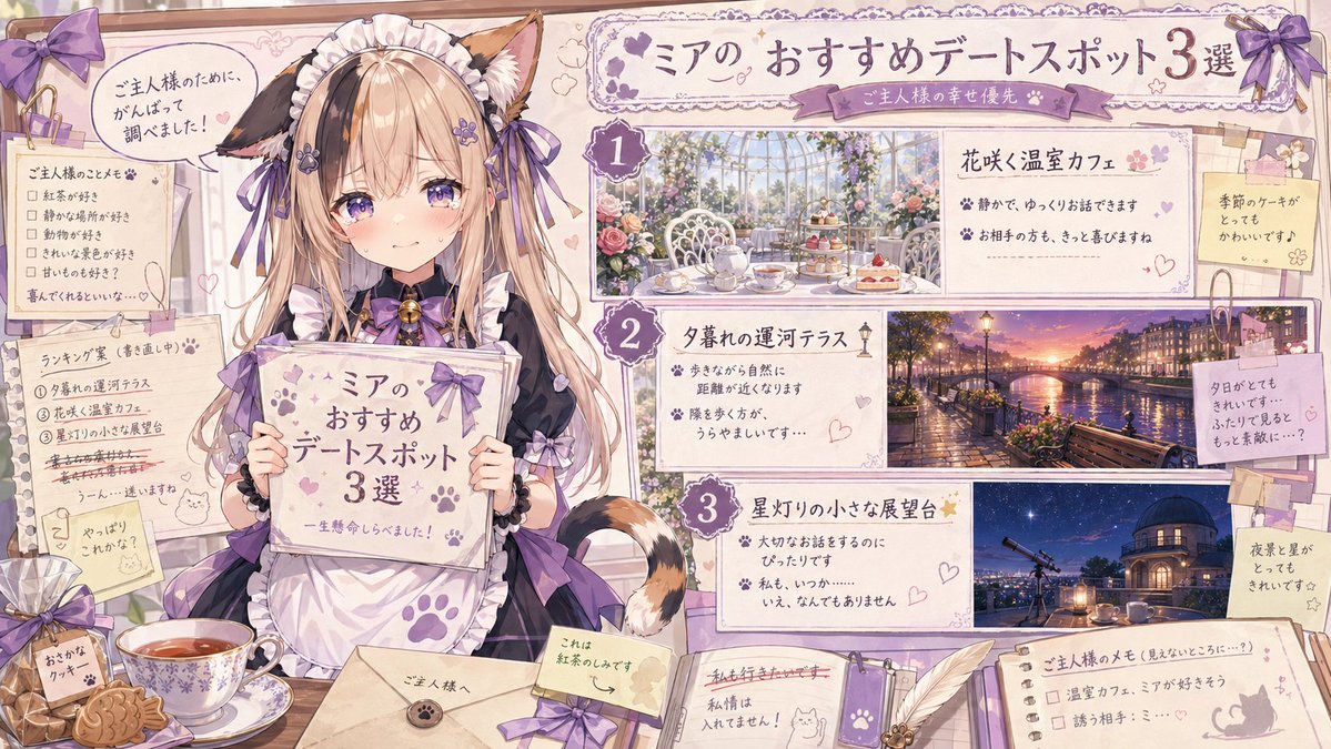 AI Prompt for Cute Anime Date Spot Illustration