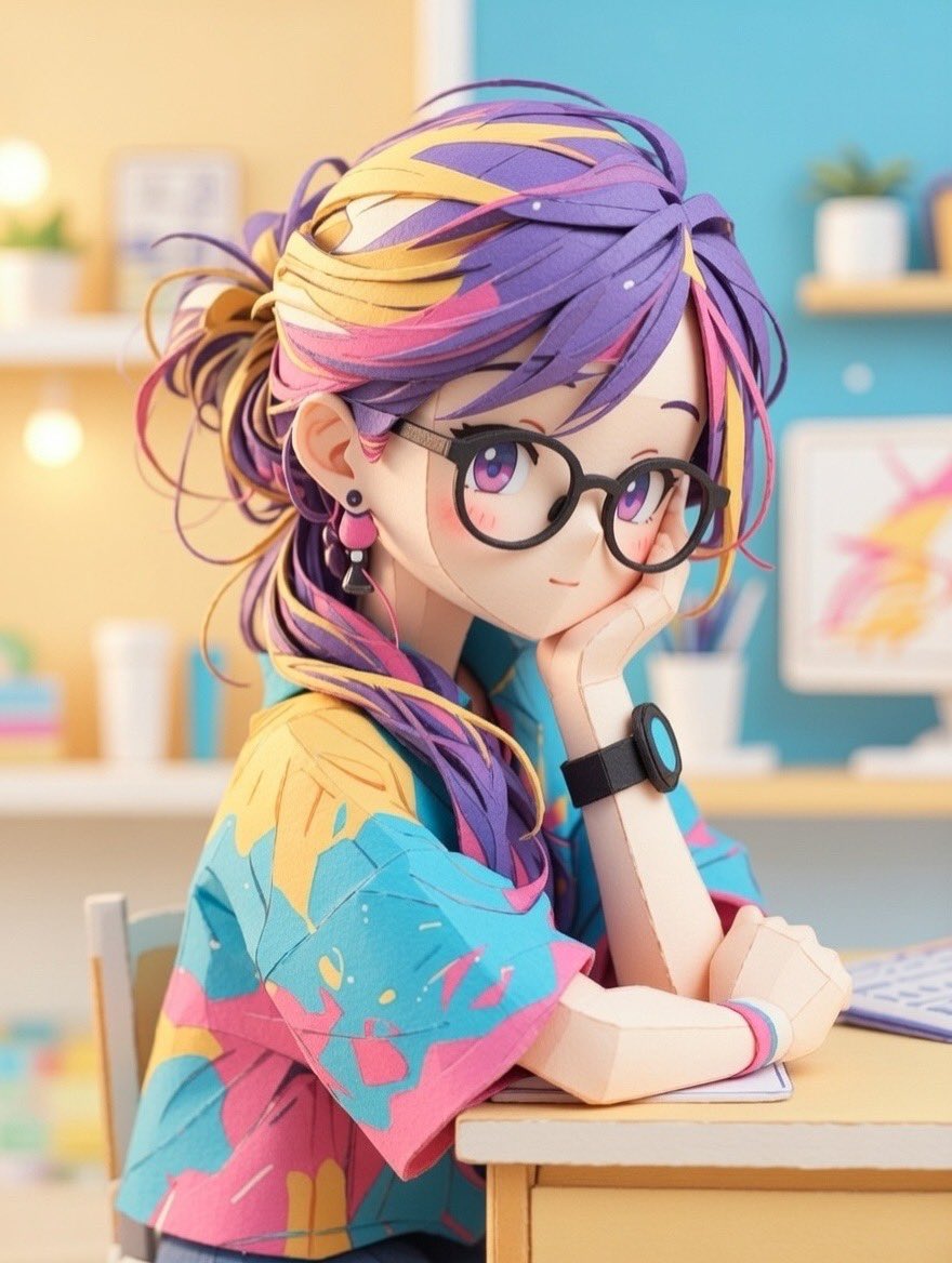 AI Prompt for Cute Chibi 3D Paper Crafts from Images