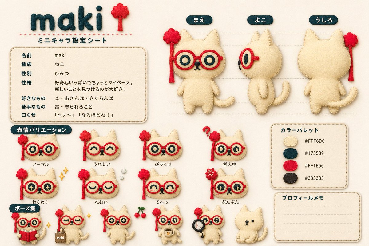 AI Prompt for Cute Felt-Style Japanese Character