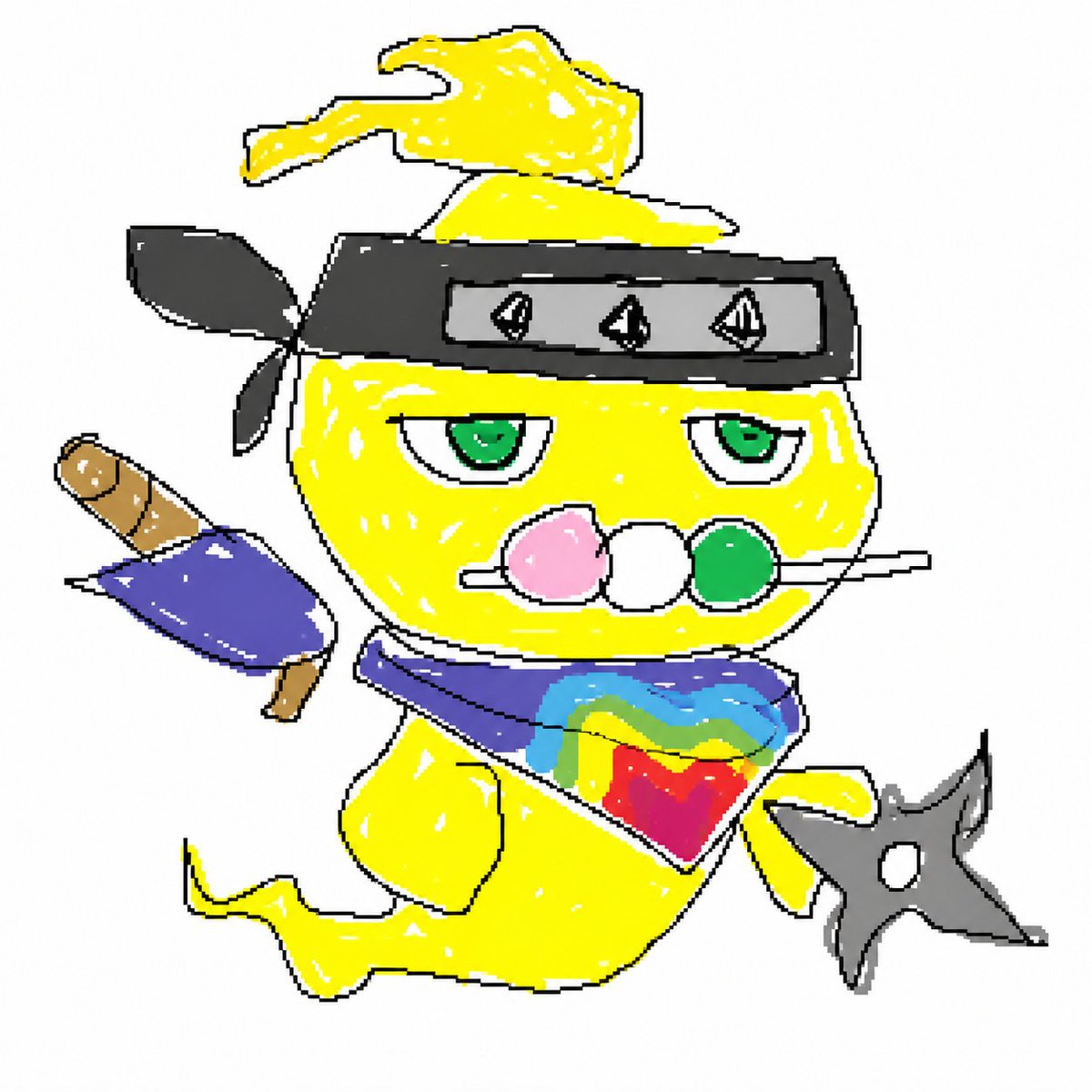 AI Prompt for Cute & Humorous Golden Ghost Ninja Avatar Art