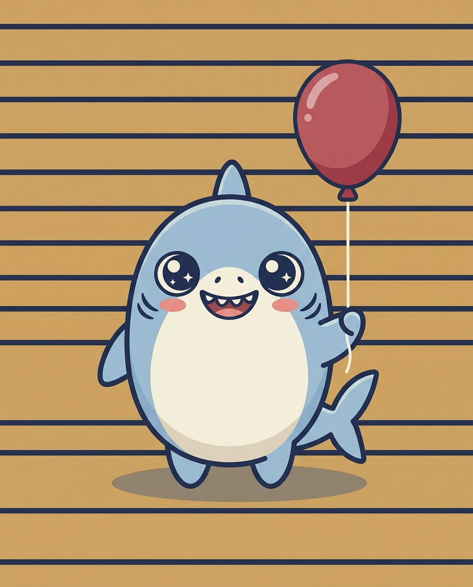 AI Prompt for Cute Kawaii Great White Shark Vector Illustration