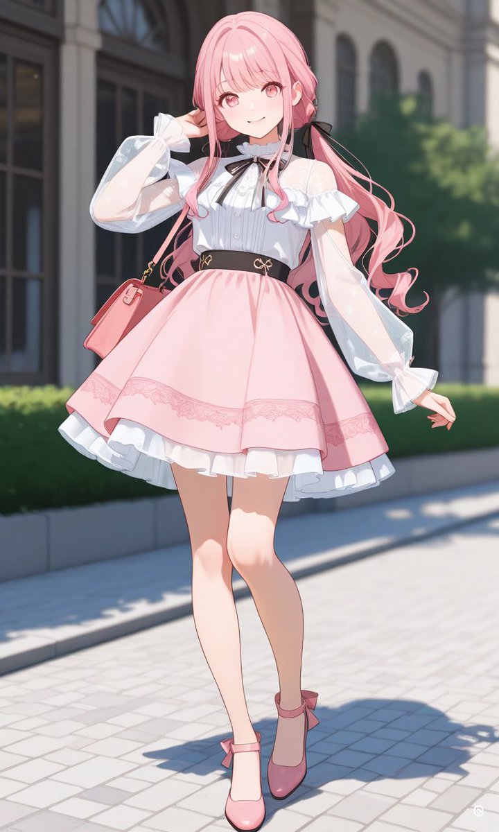 AI Prompt for Cute Ribbon Coordinate Fashion Design - Anime/Manga Style
