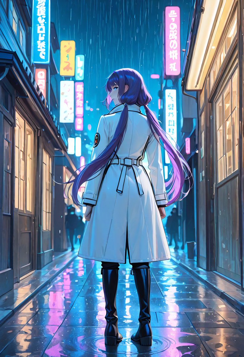 AI Prompt for Cyberpunk Anime Cityscape Illustration