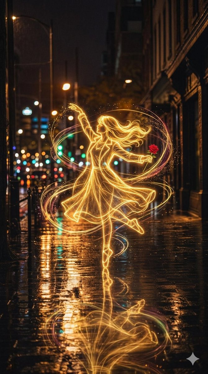 AI Prompt for Cyberpunk Cityscape Illustration with Dancer
