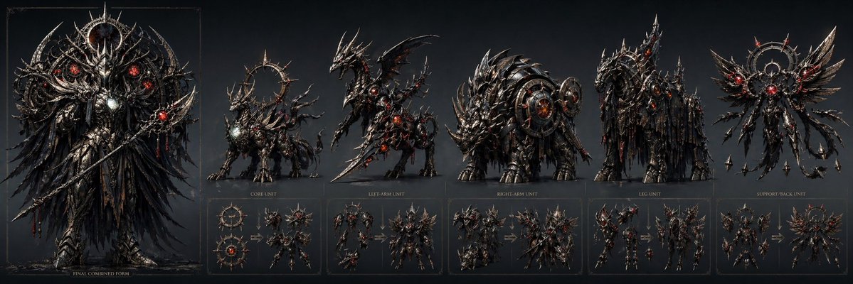 AI Prompt for Cyberpunk Combining Mecha Concept Art