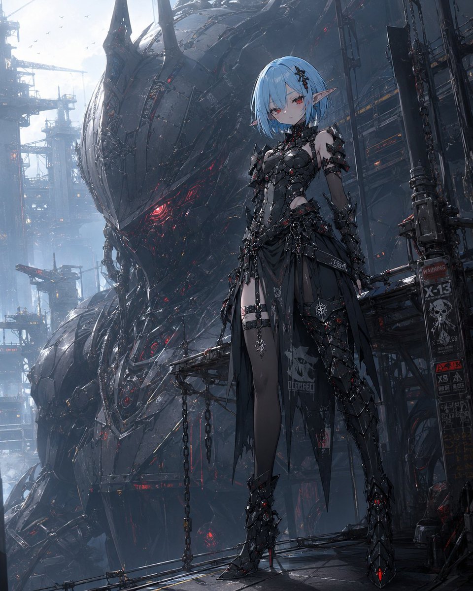 AI Prompt for Cyberpunk-inspired Anime Character Design with Biomechanical War Machine