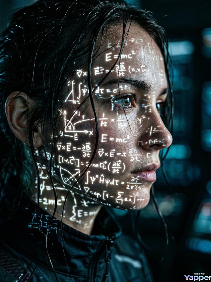 AI Prompt for Cyberpunk Science Portrait with Mathematical Formulas