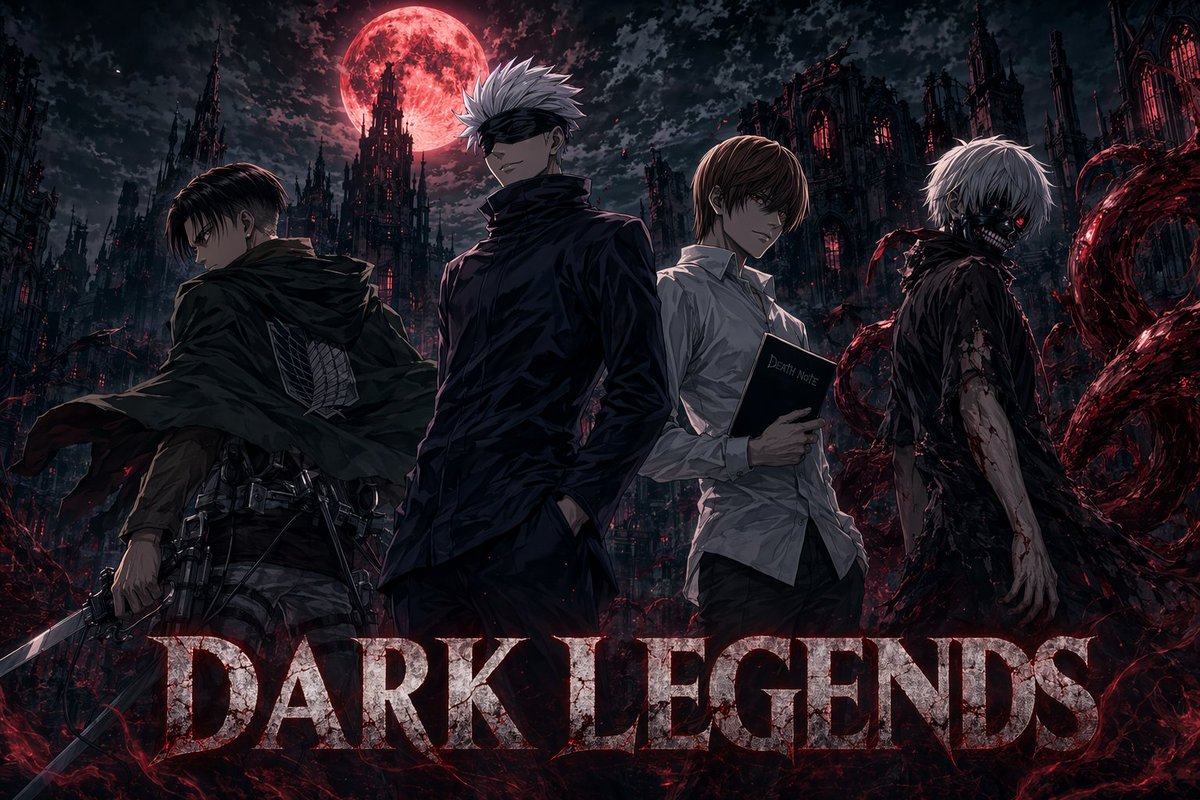 AI Prompt for Dark Anime Style City Posters with Males