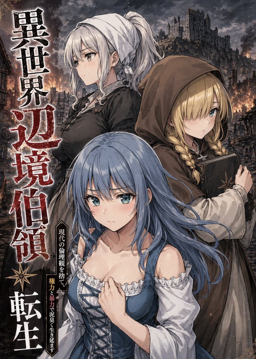 AI Prompt for Dark Fantasy Anime Light Novel Cover Art