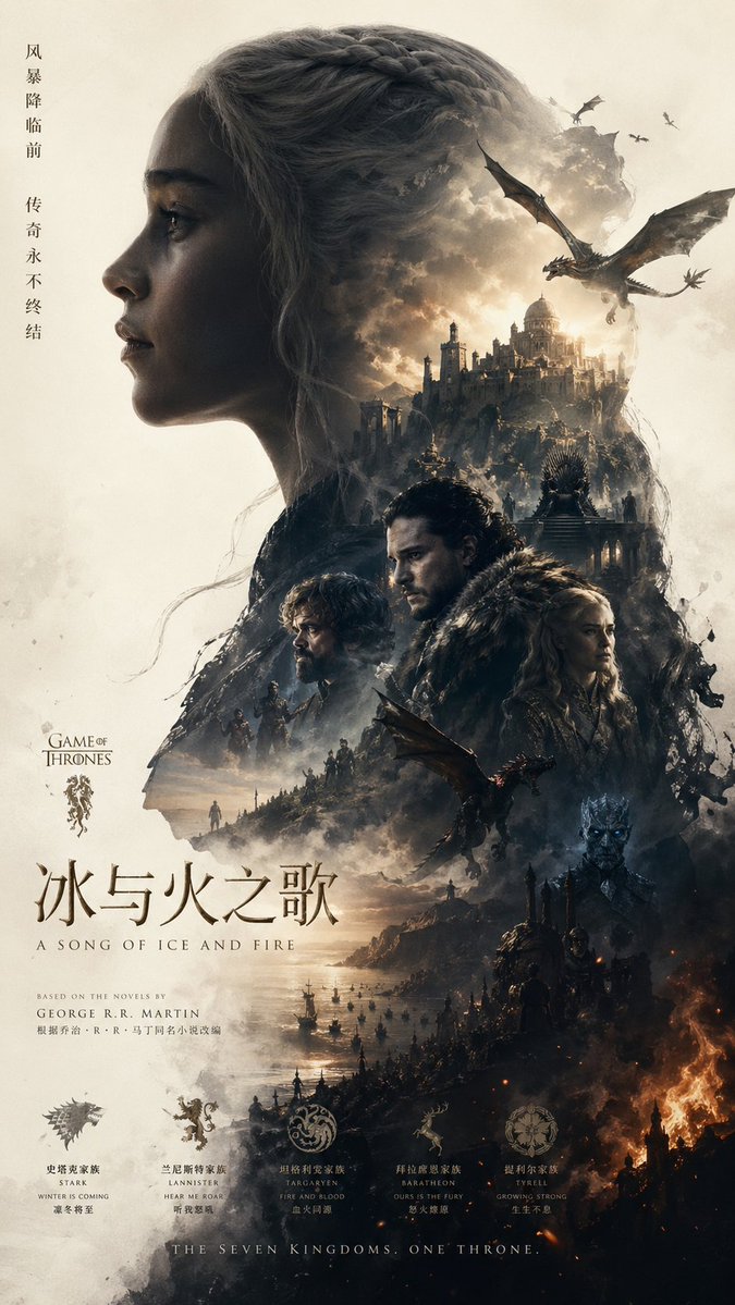 AI Prompt for Dark Fantasy Landscape Art with Dragon Silhouette