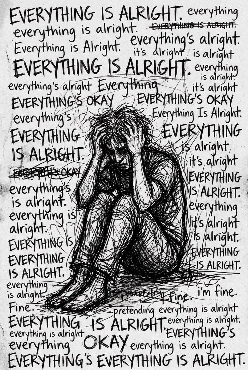 AI Prompt for Depressive Mindscapes - Sketch Art with Inner Monologue