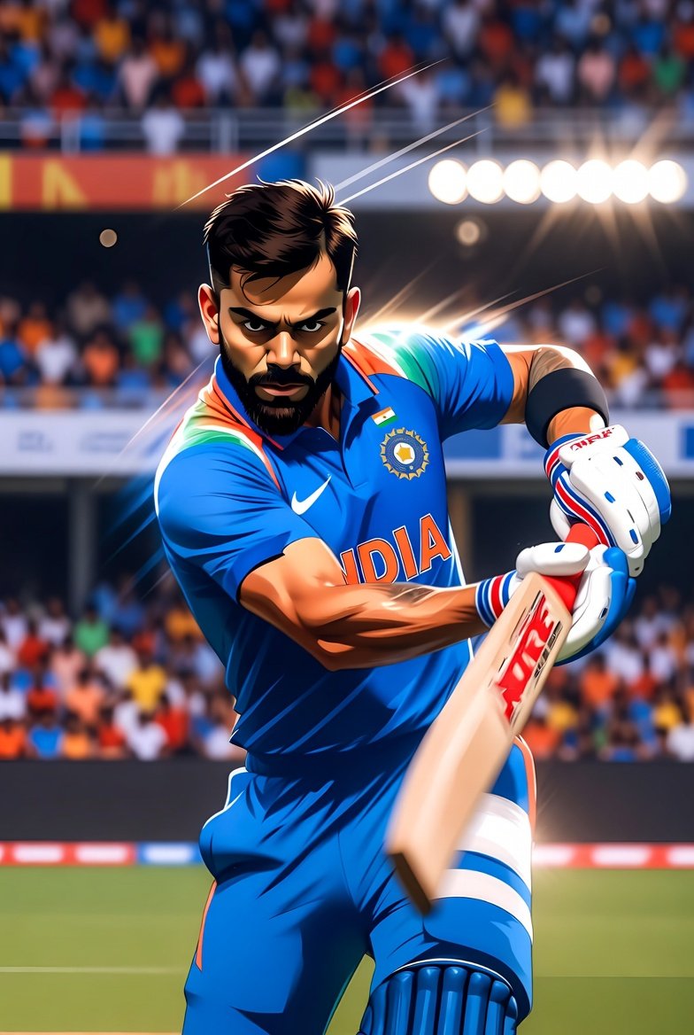 AI Prompt for Detailed Cartoon Cricket Illustrator for Social Media