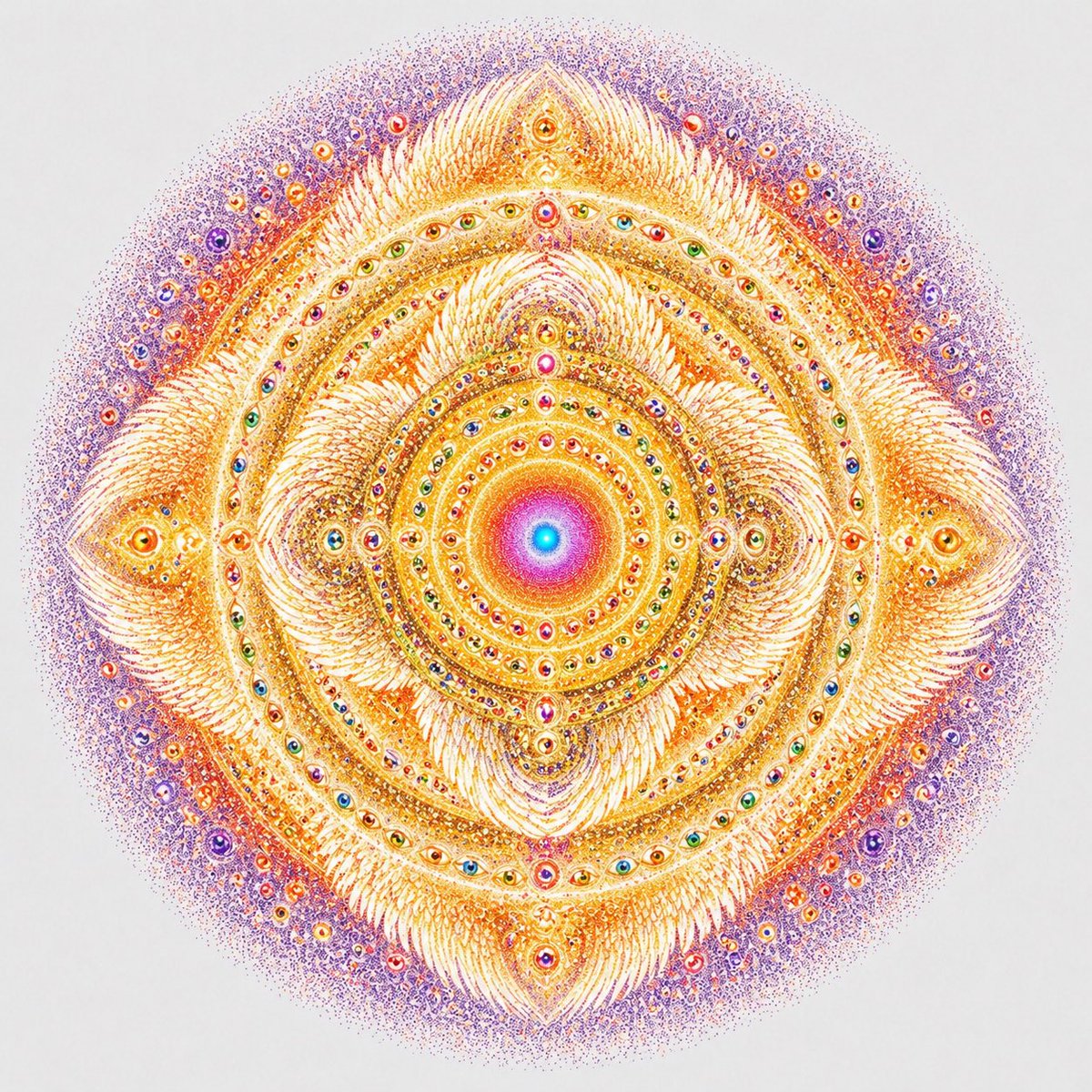 AI Prompt for Detailed Mandala Art with Eye Motifs