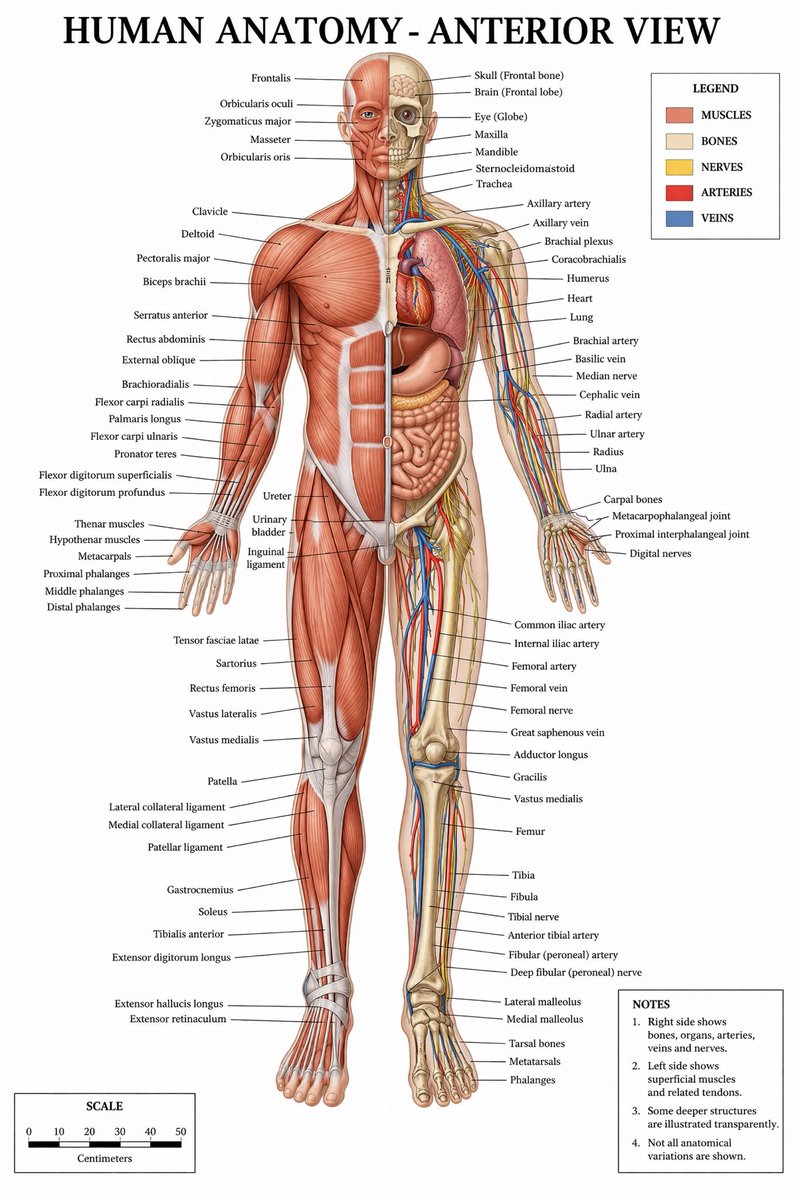 AI Prompt for Detailed Medical Anatomy Infographic
