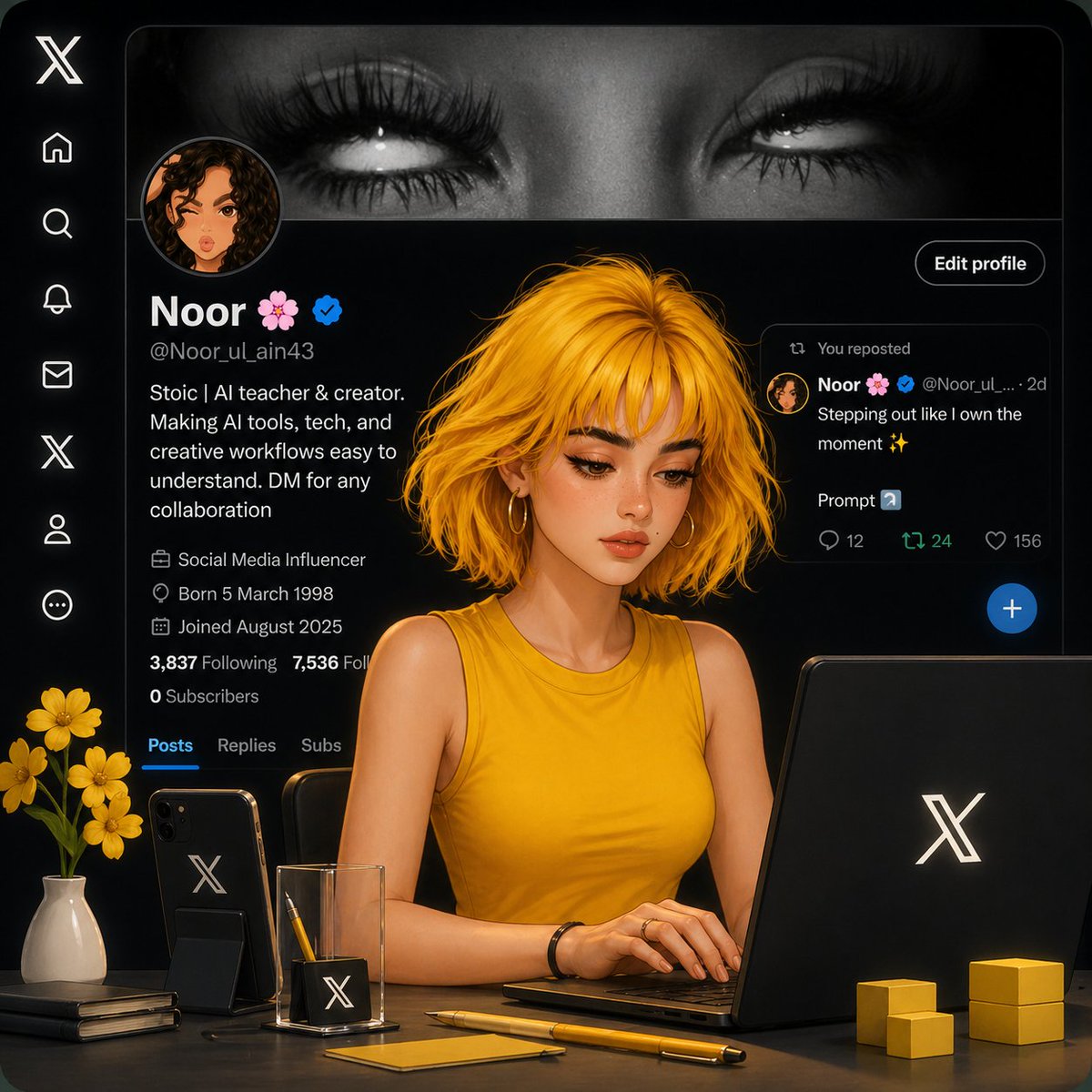 AI Prompt for Distinctive Social Media Profile Picture