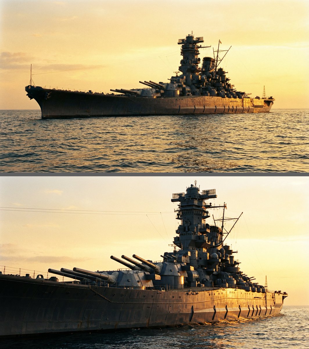AI Prompt for Dramatic Cinematic Battleship Landscape