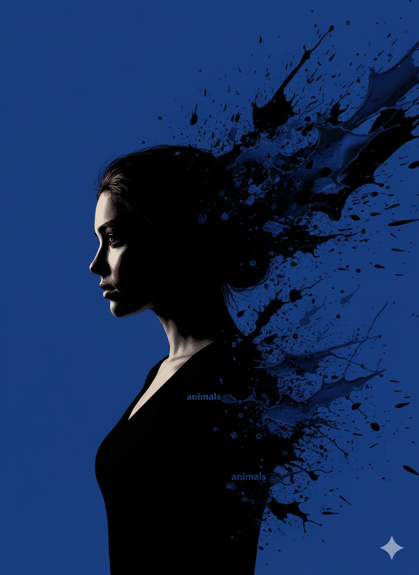 AI Prompt for Dramatic Cinematic Portrait with Paint Splashes and VHS Glow Effect