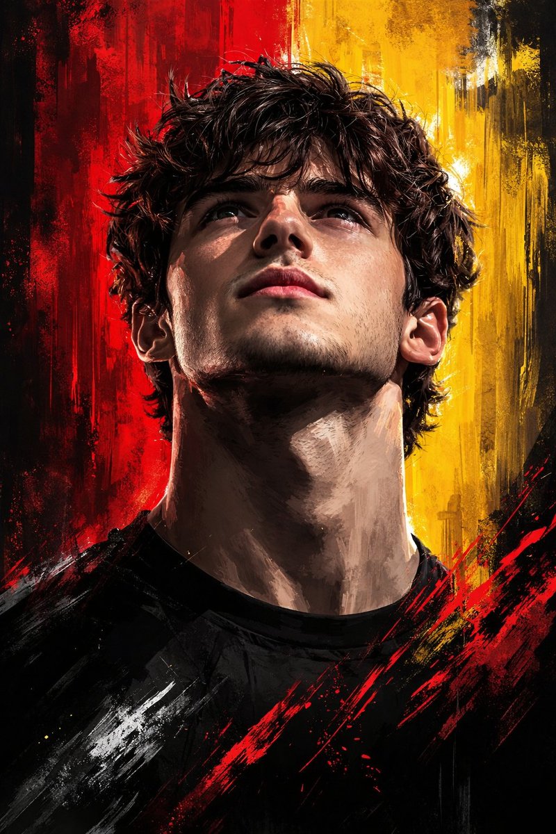AI Prompt for Dramatic Digital Portrait with Limited Color Palette