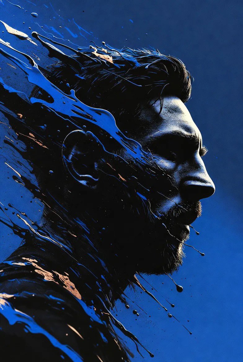 AI Prompt for Dramatic Stylized Portrait with Paint Effects