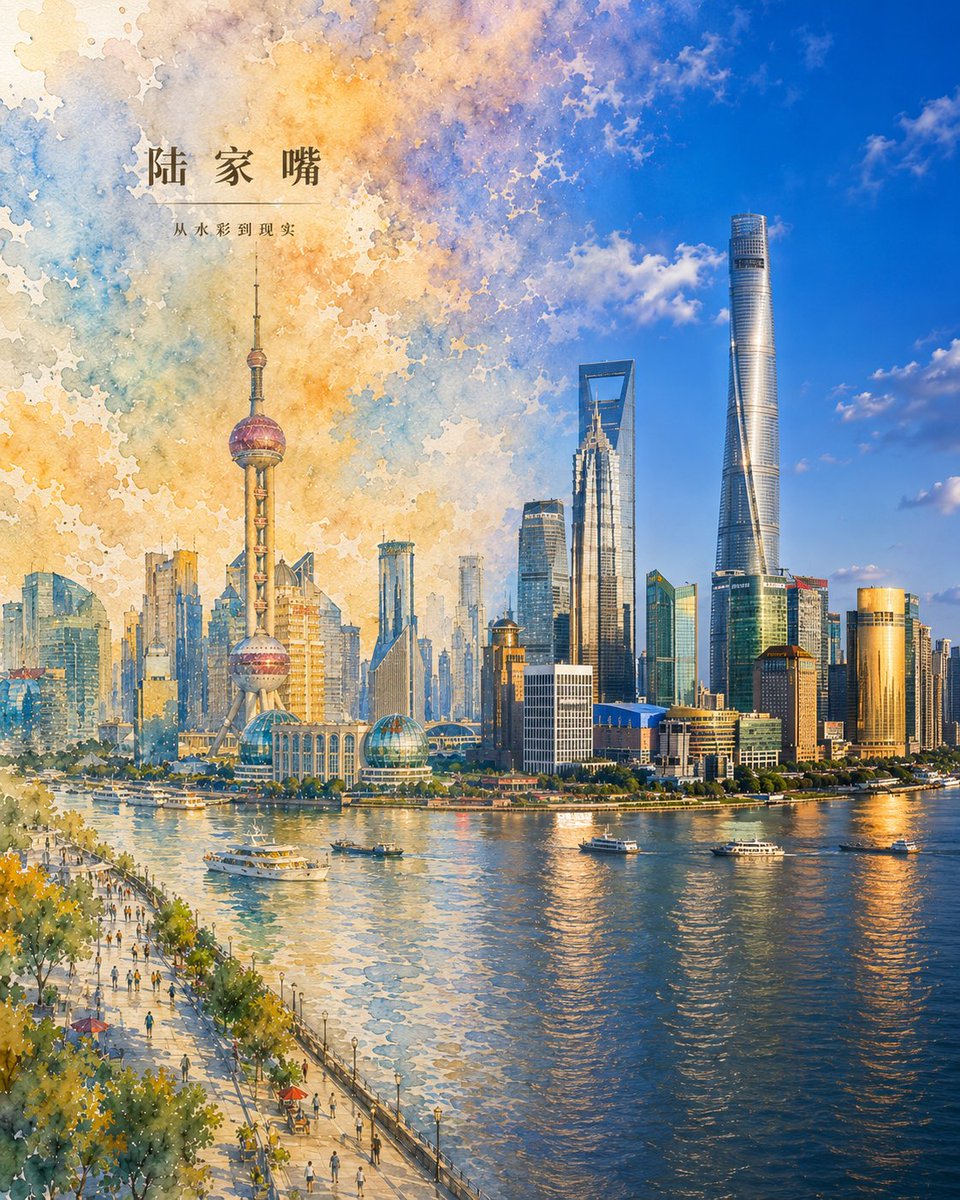 AI Prompt for Dreamy City Watercolor Poster with Urban Cityscape