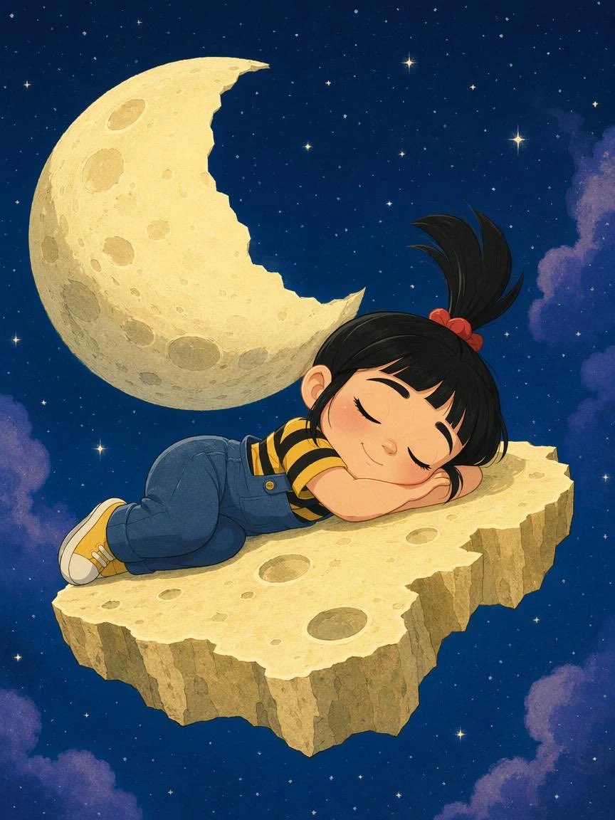 AI Prompt for Dreamy Storybook Moon Scene