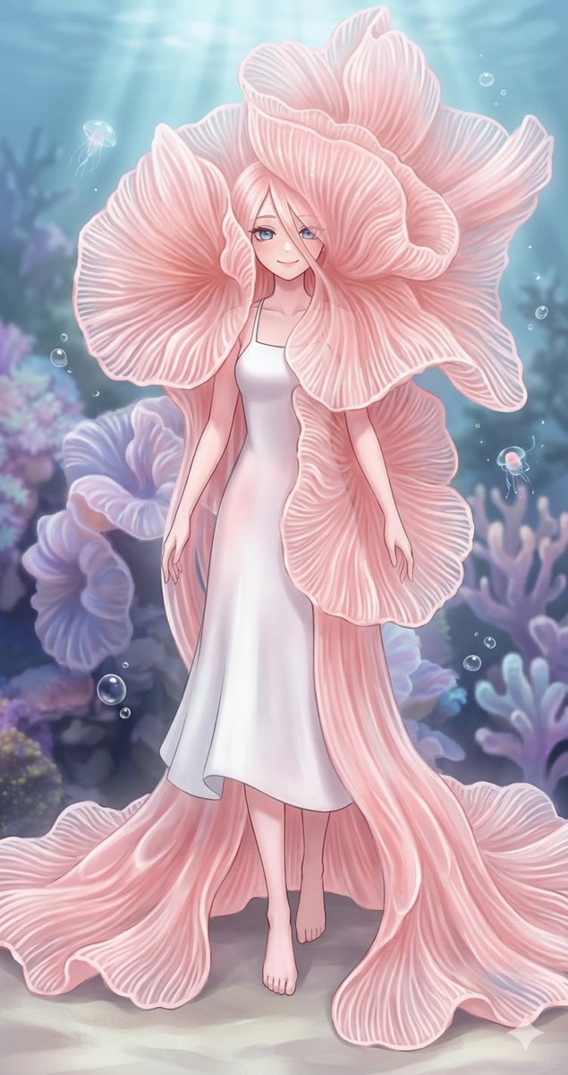 AI Prompt for Dreamy Underwater Anime Petal Characters