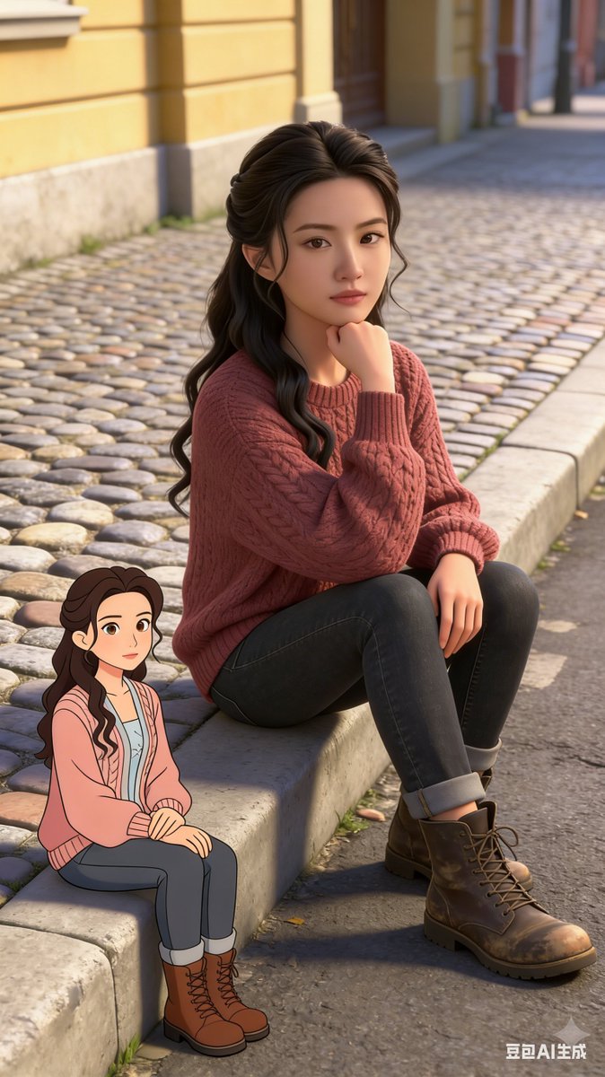 AI Prompt for Dual Portrait Generation: Realistic Cartoon Self-Portrait