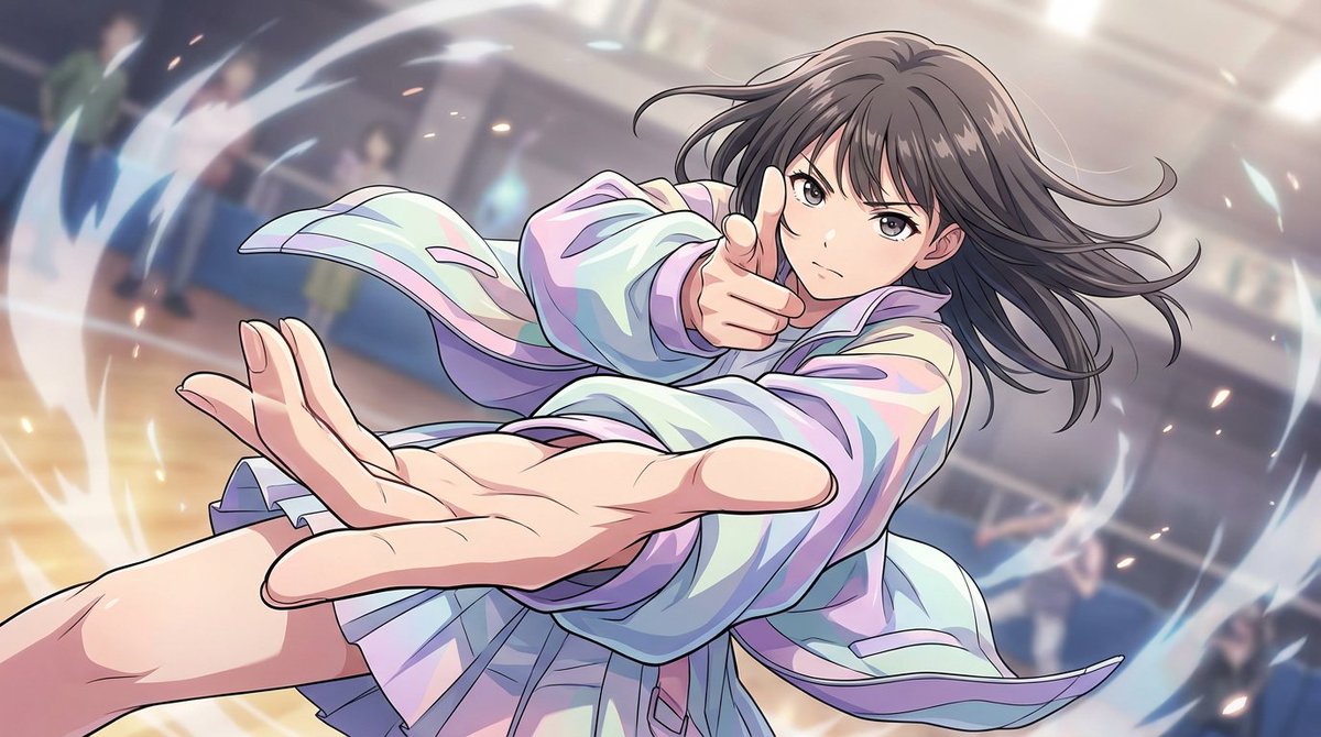 AI Prompt for Dynamic Anime Action Scene Generation with Yume Kawaii Style