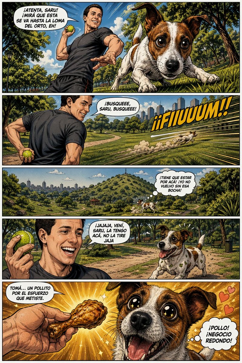 AI Prompt for Dynamic Dog Comic Page with Humorous Action and Expressive Punchlines