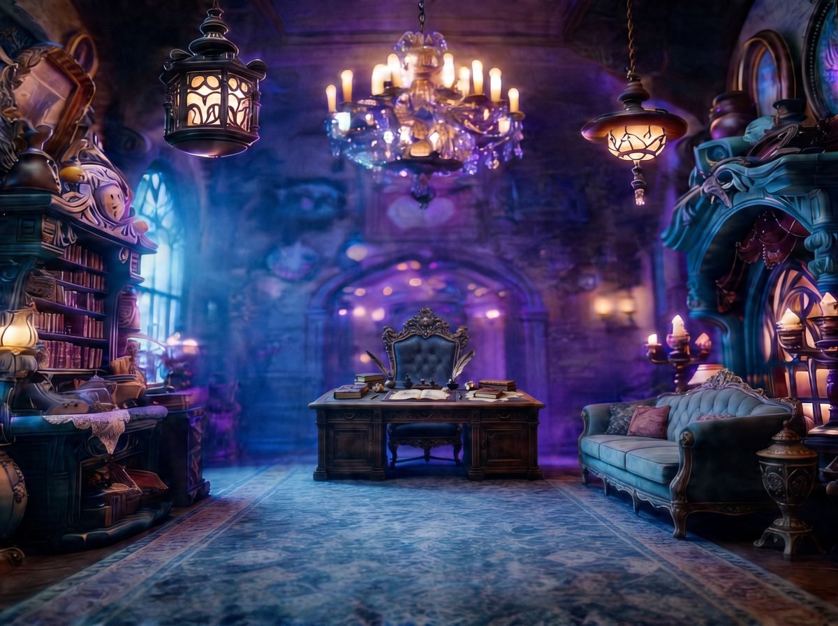 AI Prompt for Enchanted Gothic Study Interior Design