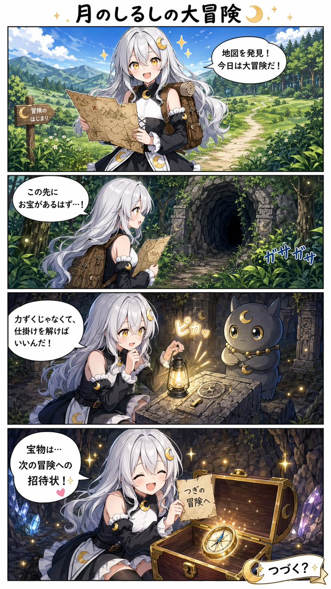 AI Prompt for Epic Anime Comic Page with Fantasy Setting and Charming Character