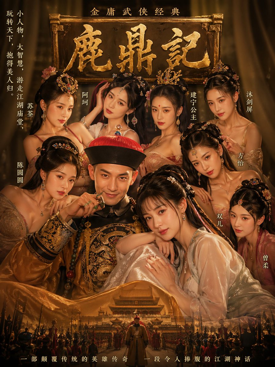 AI Prompt for Epic Chinese Wuxia Court Drama Poster