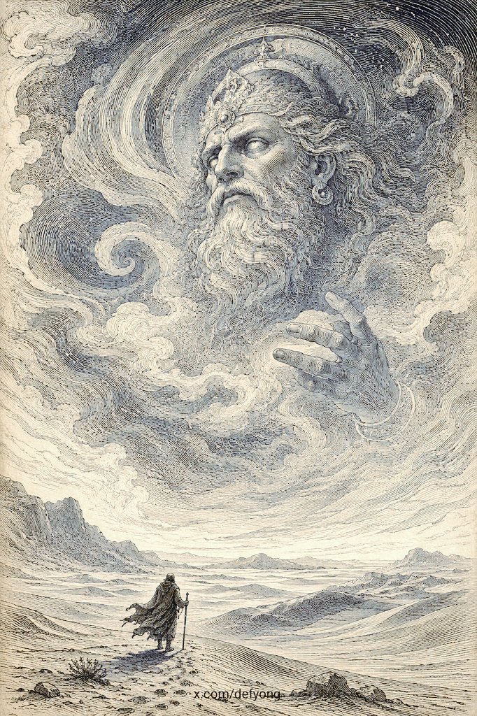 AI Prompt for Epic Mythological Landscape with Sky God
