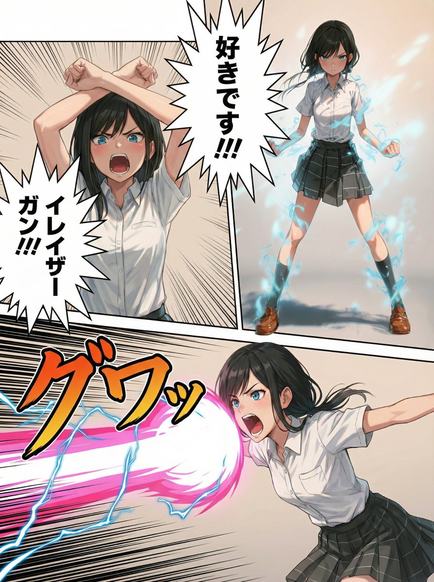 AI Prompt for Eraser Gun Style Pose with Anime Style Character