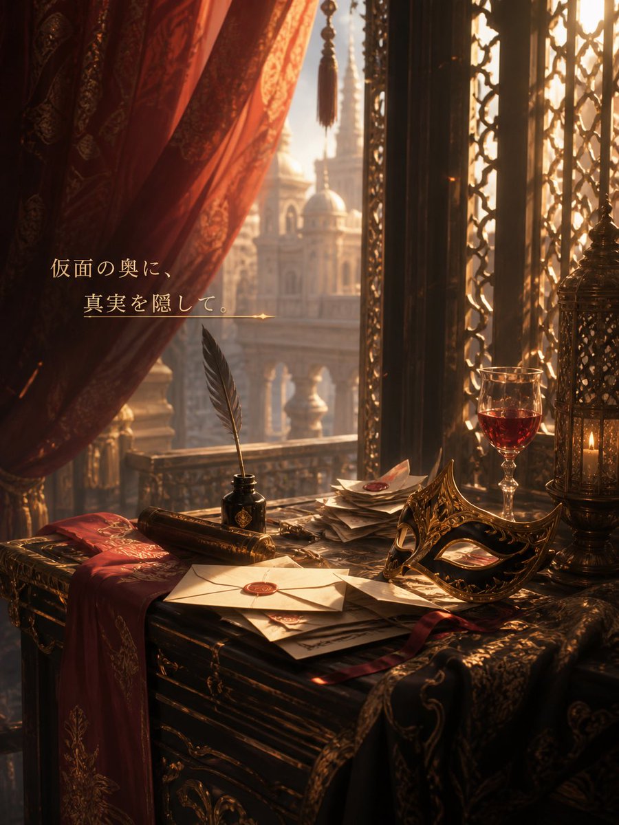 AI Prompt for Euphoric Masquerade Palace Screens Wallpaper