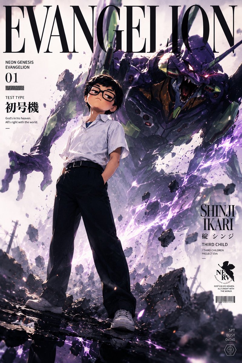 AI Prompt for Evangelion Anime Style Poster Generator