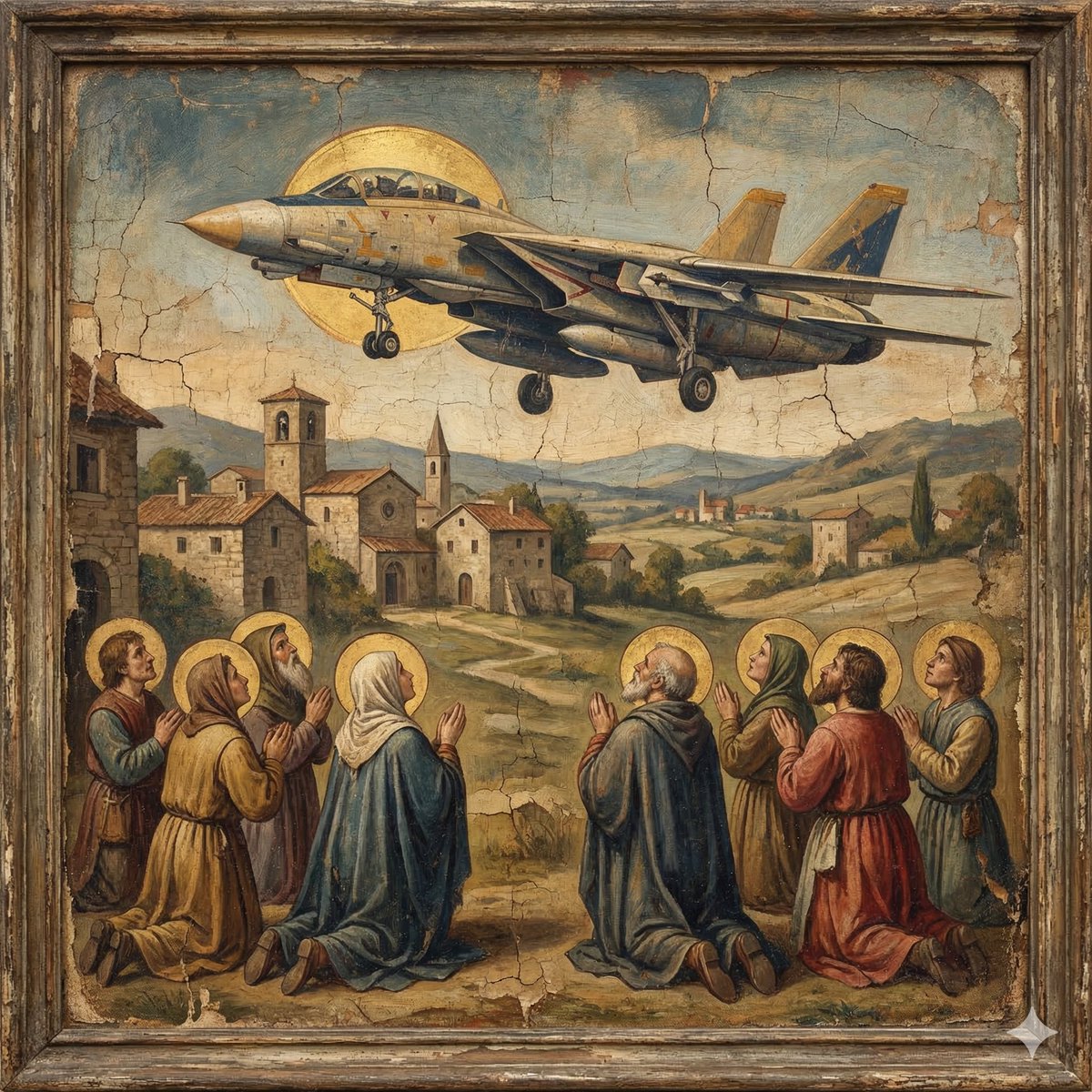 AI Prompt for F-14D Fighter Jet in Oil Painting Style