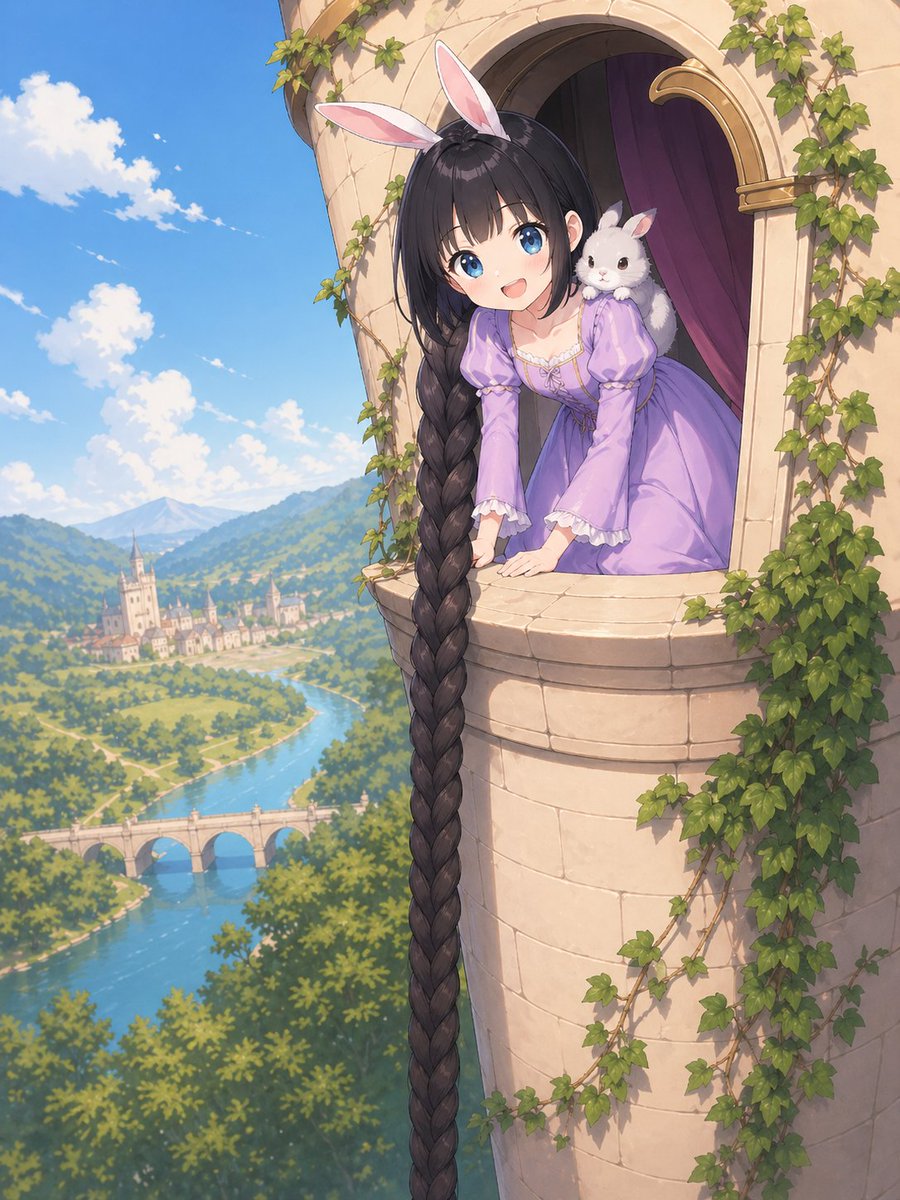 AI Prompt for Fantasy Anime Character Portrait with Long Hair