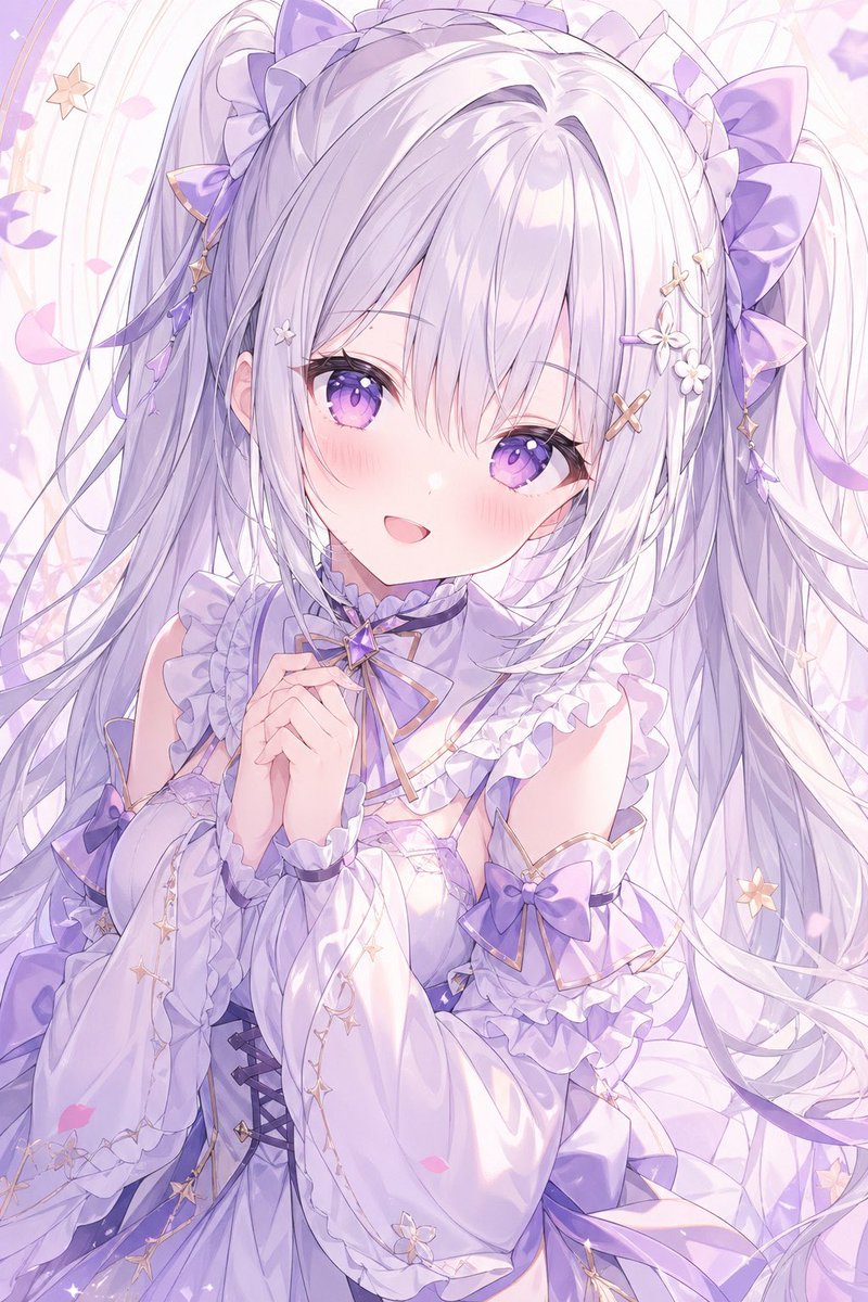 AI Prompt for Fantasy Anime Girl Portrait with Lavender Hair