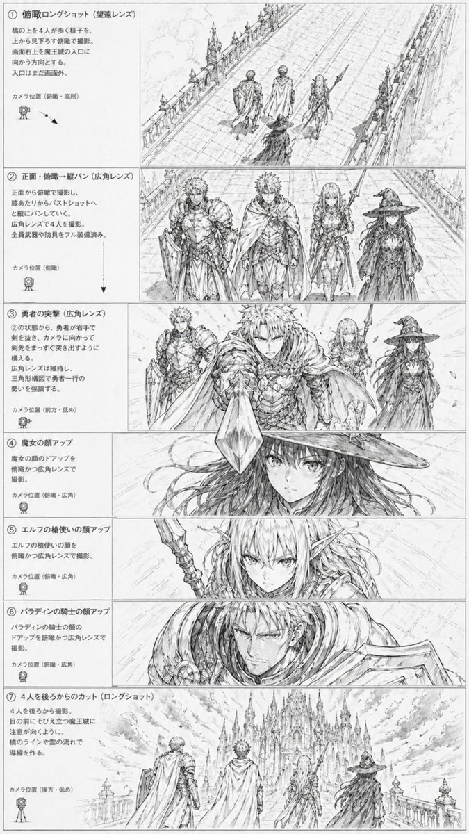 AI Prompt for Fantasy Anime Storyboard Art