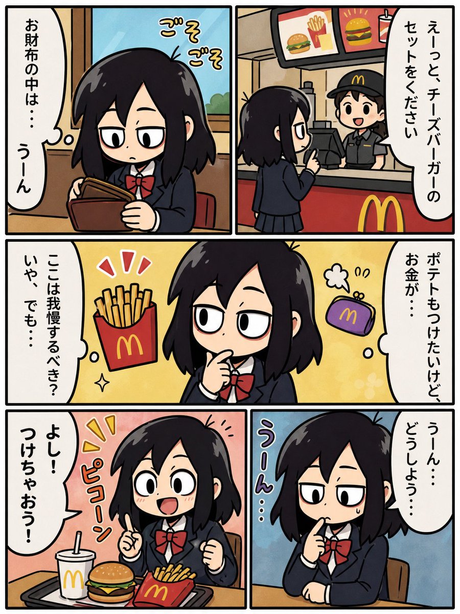 AI Prompt for Fast Food Anime Comic Illustration