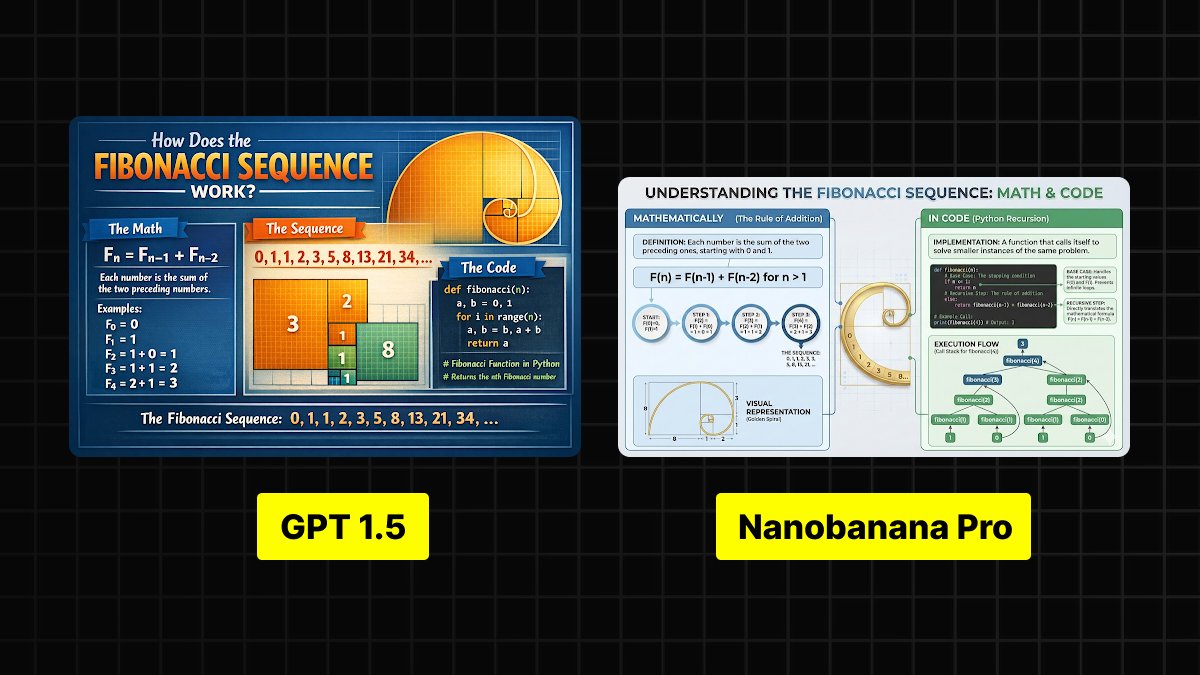 AI Prompt for Fibonacci Sequence Infographic Design with Math and Code