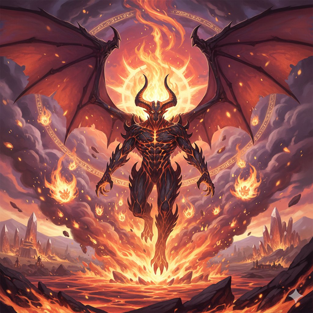 AI Prompt for Final Fantasy Ifrit Summon Illustration