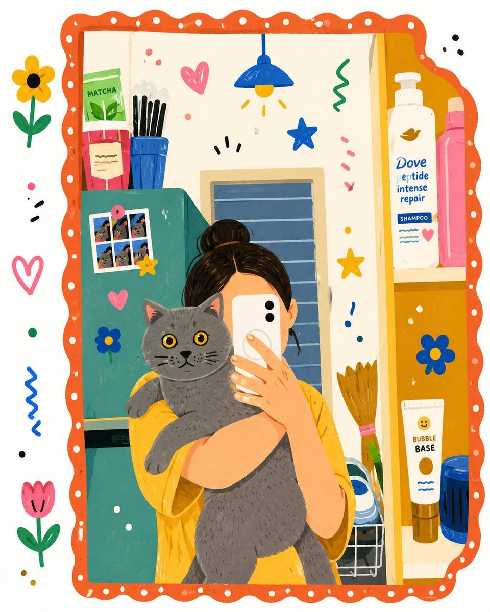 AI Prompt for Flat Folk Style Illustration Transformation