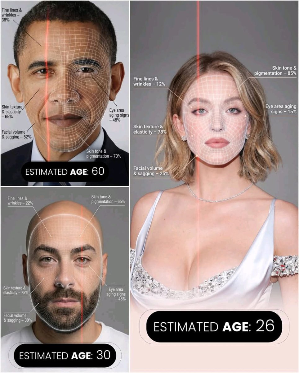 AI Prompt for Futuristic Age Detection Portrait with Infographic Overlay