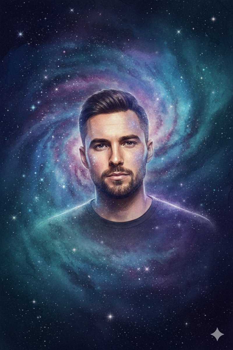 AI Prompt for Galactic Watercolor Portrait - Identity-Preserving Cosmic Selfie