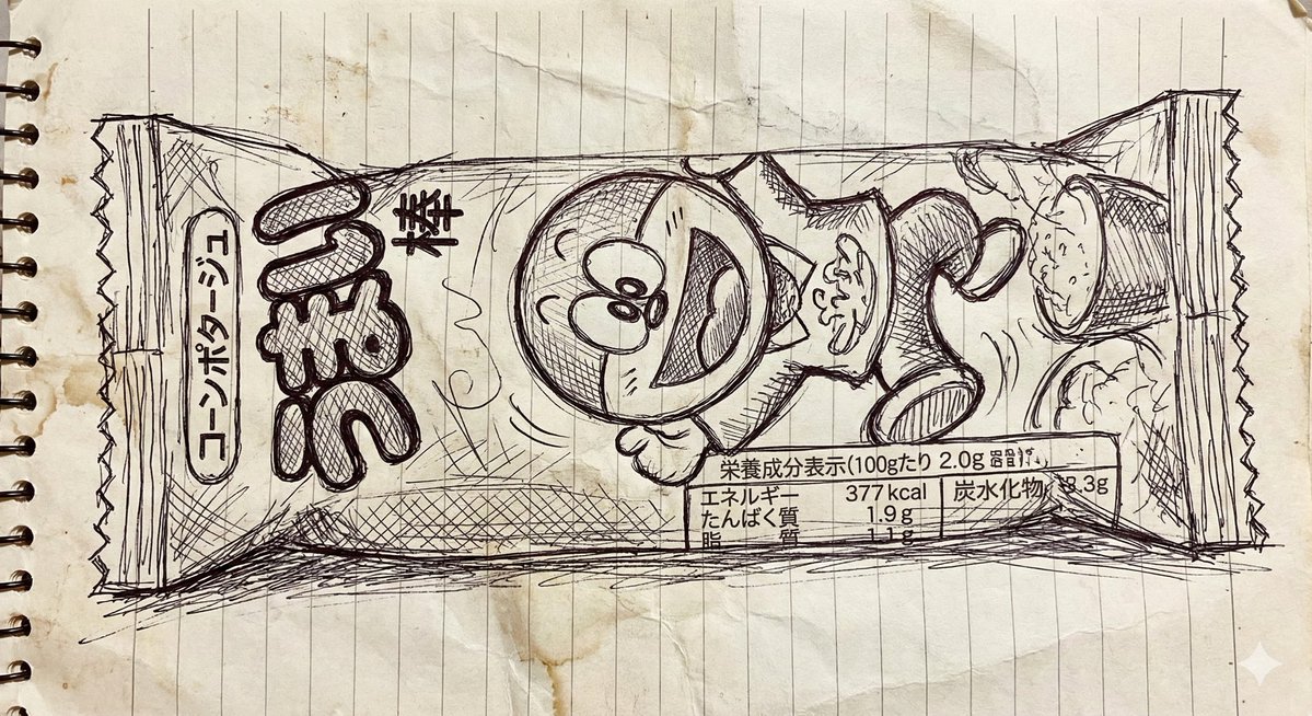 AI Prompt for Generating Ballpoint Pen Drawings of Unique Snacks