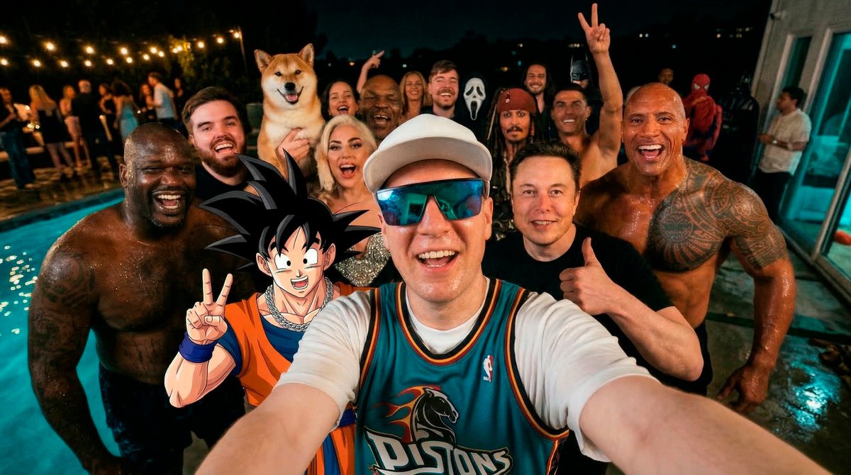 AI Prompt for Generating Celebrity-Themed Party Illustration