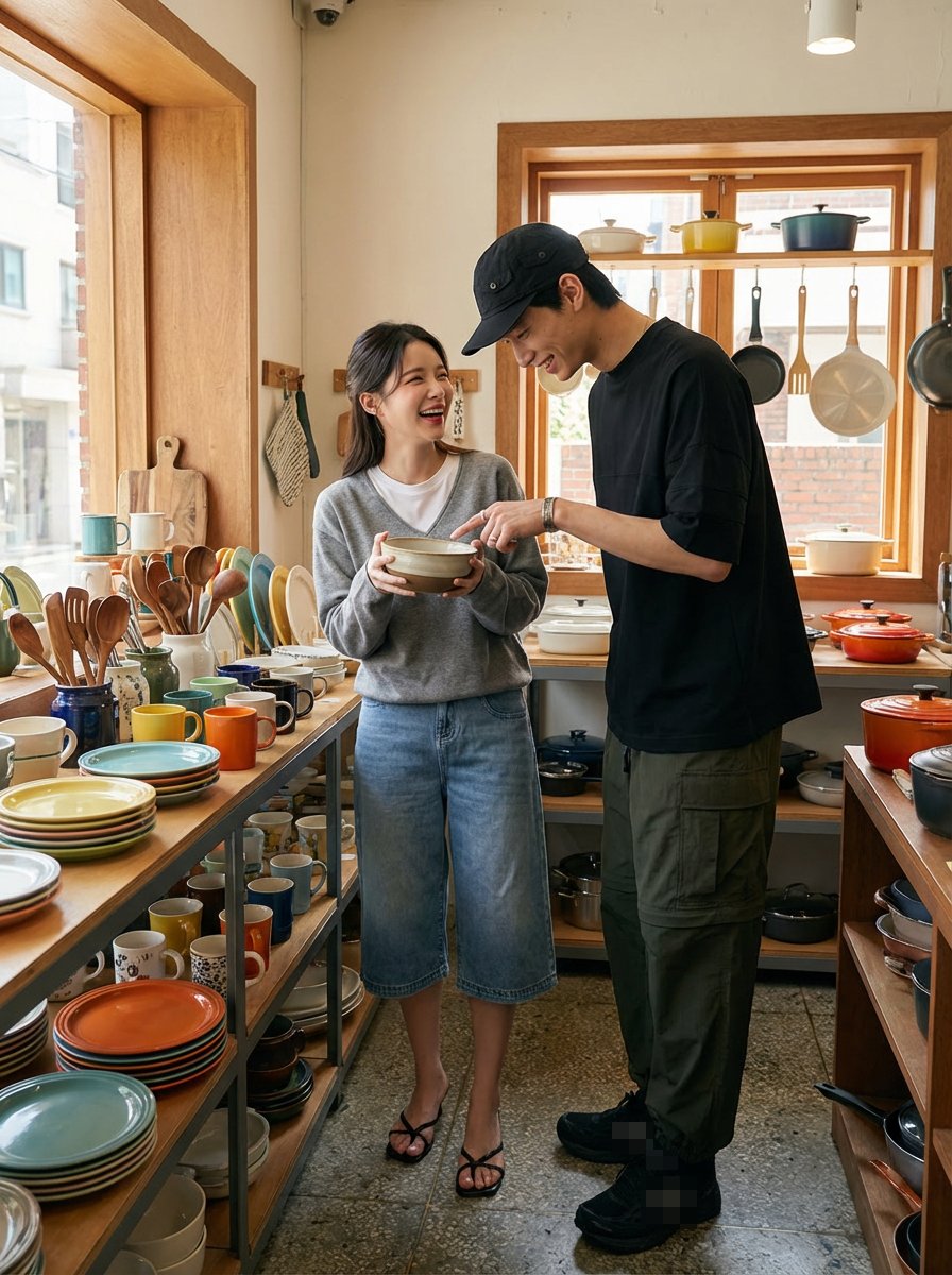 AI Prompt for Generating Couples Shopping Scene Illustrations for Anime and Manga Style Art